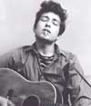 Bob Dylan cigarette aux lèvres et guitare à la main